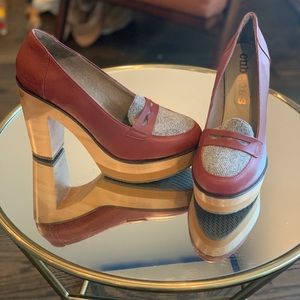 Cubanos Block Heel Loafers